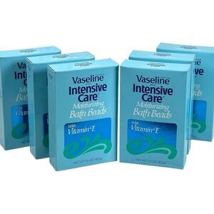 Vintage Vaseline Lot of 6 Intensive Care Moisturizing Vitamin E Bath Beads
